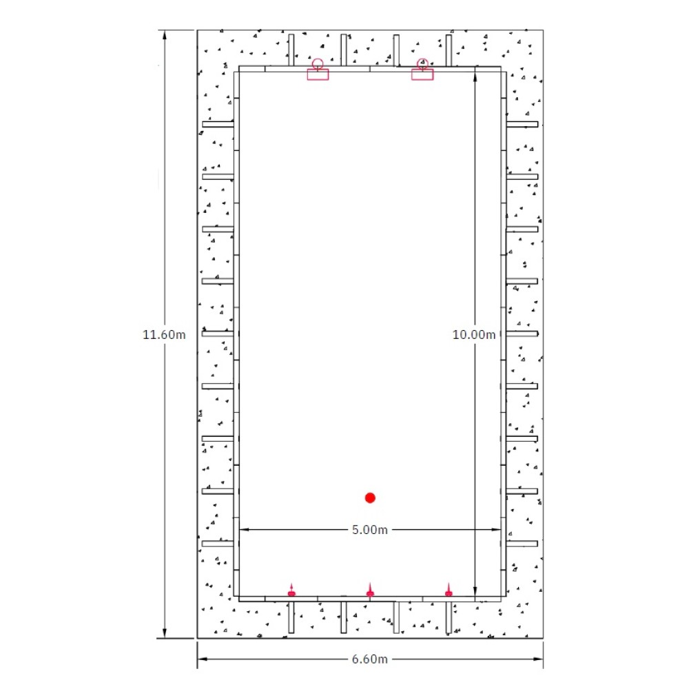 Kit piscina, 10m x 5m, h =1,50m